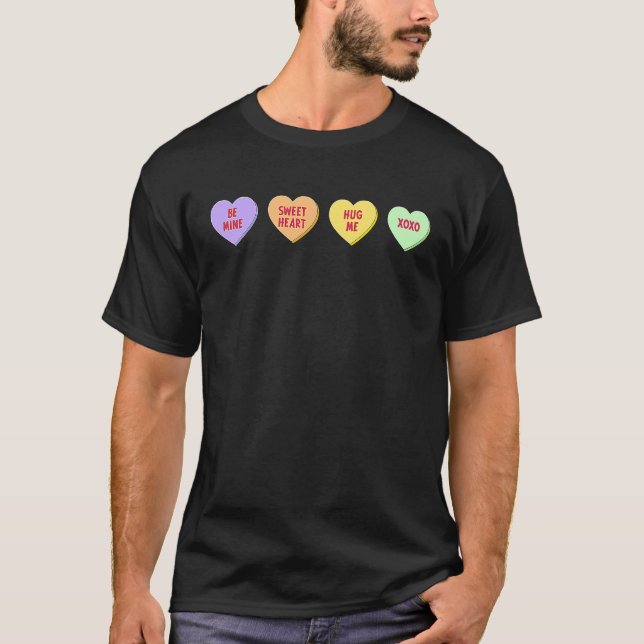 Teacher Valentines Day  Conversation Hearts School T-Shirt (Vorderseite)
