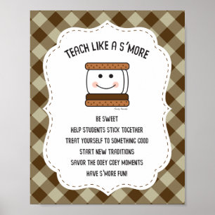 Teacher Wall Print Camping Klasse Thema S'mos Poster