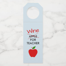 Teacher Wine Bottle Hanger Geschenk Etikett Flaschenanhänger