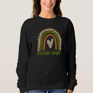 Teacher Zweiter 2nd Rang Rainbow Leopard Cheetah P Sweatshirt