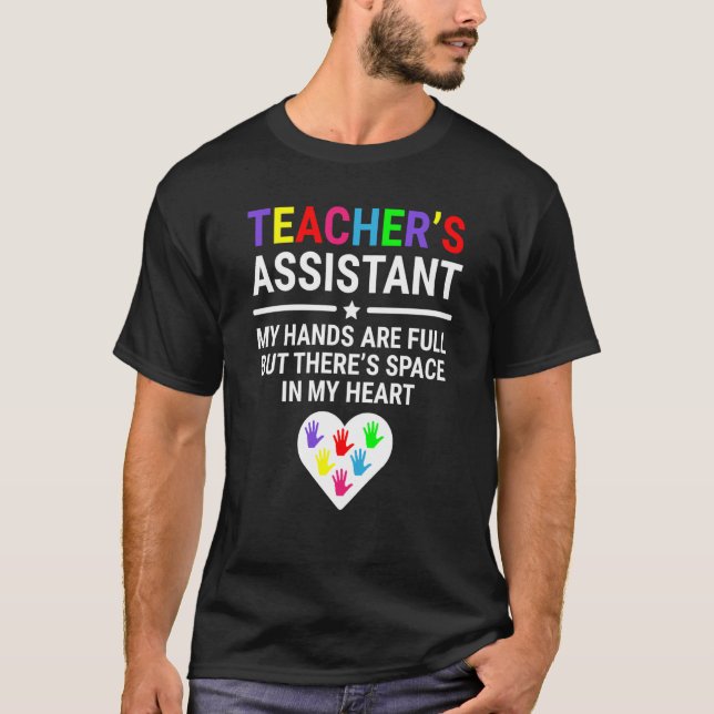 Teacher's Assistant Heart Cute Teacher Assistant T-Shirt (Vorderseite)