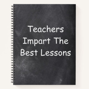 Teachers Best Lessons Chalkboard Design Geschenk I Notizbuch