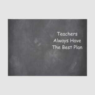 Teachers Best Plan Chalkboard Design Geschenk Idee Seidenpapier