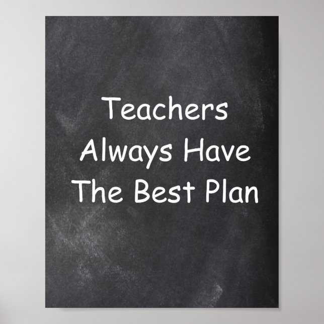 Teachers Best Plan Chalkboard Klasse Dekoration (Vorne)