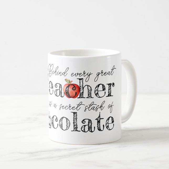 Teacher's Chocolate Stash Tasse (VorderseiteRechts)