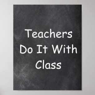 Teachers Class Chalkboard Design Class Decoration Poster
