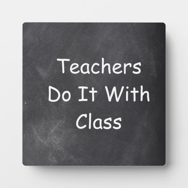 Teachers Class Chalkboard Design Geschenk Idee Fotoplatte (Vorderseite)