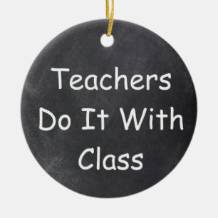 Teachers Class Chalkboard Design Geschenk Idee Keramik Ornament