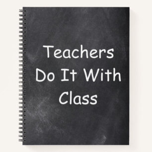 Teachers Class Chalkboard Design Geschenk Idee Notizbuch
