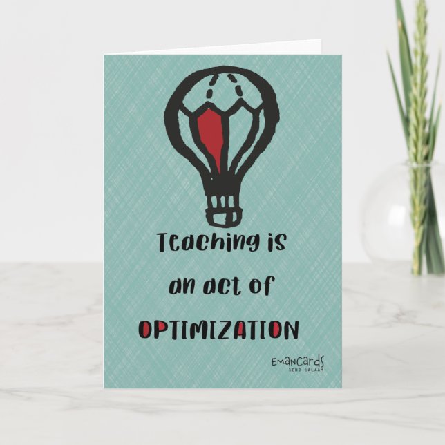 Teacher's Day Appreciation Simple Design Karte (Vorderseite)