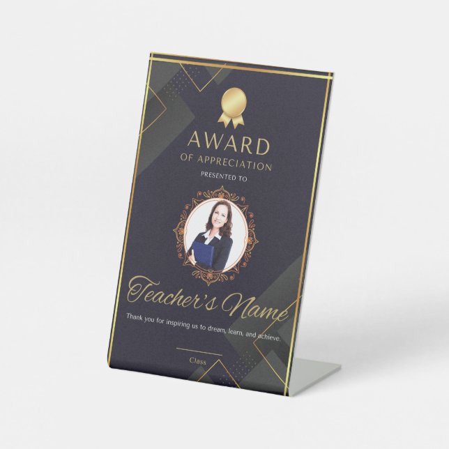 Teacher's Day Special Pedestal-Zeichen Sockelschild (Vorderseite)