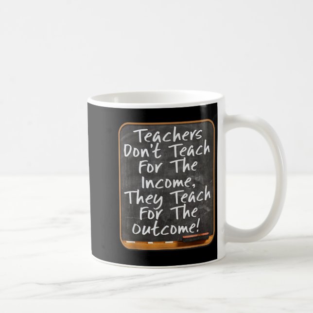 Teachers Don't Teach For Income Teach For Outcome  Kaffeetasse (Rechts)