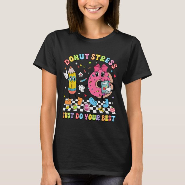 Teachers Donut Stress Just Do Your Test Day Boys G T-Shirt (Vorderseite)