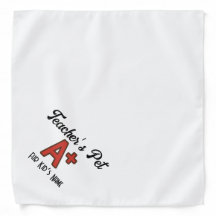 Teacher's Pet Bandana - A+ Design mit Begleiter