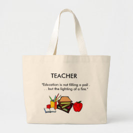 Teacher's Quote Bag Jumbo Stoffbeutel