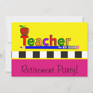 Teachers Retirement Party Invitations Einladung