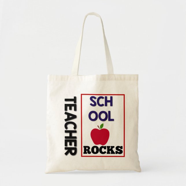Teacher's School Rocks Tote Bag Tragetasche (Vorne)