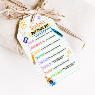 Teacher's Survival Kit Zurück zu Schulfavoriten Ta Geschenkanhänger