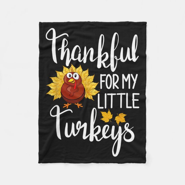 Teachers Thanksgiving Thankful For My Little Turke Fleecedecke (Vorderseite)