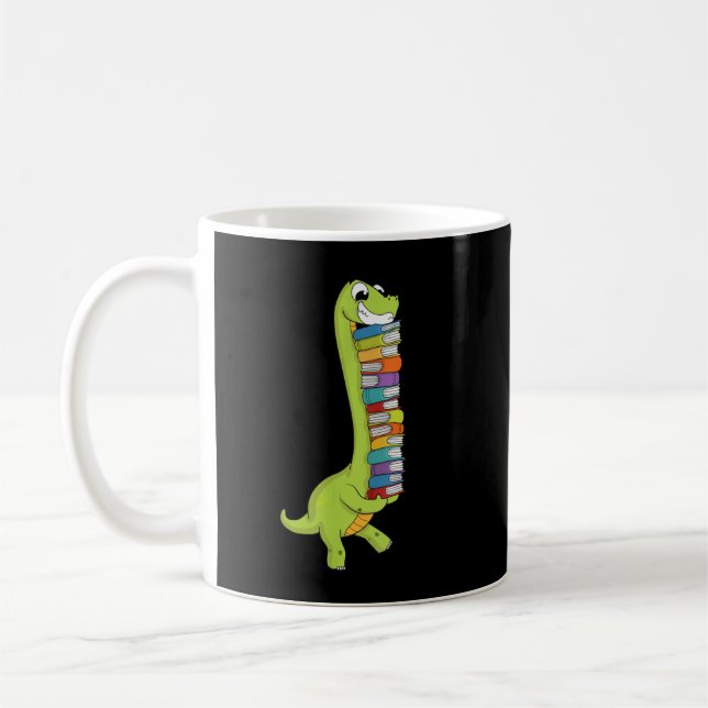 Teachersaurus Dinosaur Teacher Shirt Dino Reading Kaffeetasse (Links)