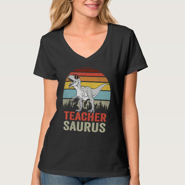 Teachersaurus Rex Dinosaur Teacher Saurus Family D T-Shirt (Vorderseite)
