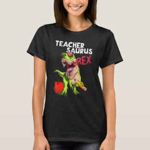 Teachersaurus Rex Lehrerin Rex Dinosaurier zurück  T-Shirt
