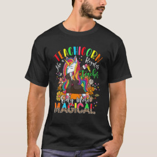 Teachicorn Definition Lehrer Mehr Magischer Dabbin T-Shirt