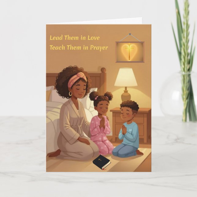 Teaching in Prayer Greeting Card Feiertagskarte (Vorderseite)