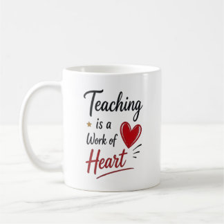 Teaching is a Work of Heart Personalized  Kaffeetasse