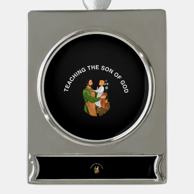 TEACHING THE SON OF GOD Banner-Ornament SILBER (Vorderseite)