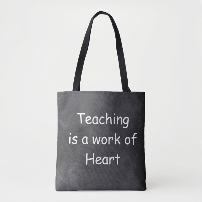 Teaching Work Heart Chalkboard Design Geschenk Ide (Vorderseite)