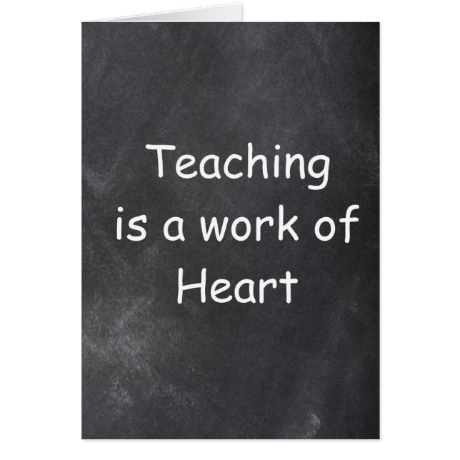 Teaching Work Heart Chalkboard Design Geschenk Ide (Vorne)