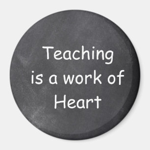 Teaching Work Heart Chalkboard Design Geschenk Ide Magnet