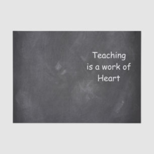 Teaching Work Heart Chalkboard Design Geschenk Ide Seidenpapier