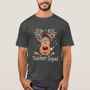 TeachSquad Reindeer Funny Teacher Christmas Xma T-Shirt