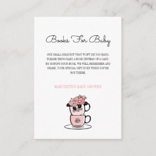 Teacup & Blume Kinderdusche auf Anfrage Begleitkarte