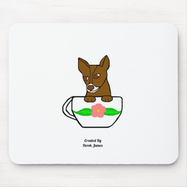 Teacup Chihuahua Mouse Pad Mousepad (Vorne)