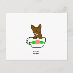 Teacup Chihuahua Postcard Postkarte