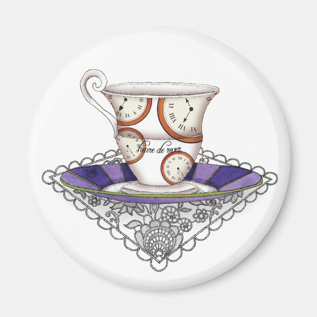 Teacup Clocks Magnet (Vorne)
