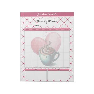 Teacup Cuties _ Monatsplaner Notizblock