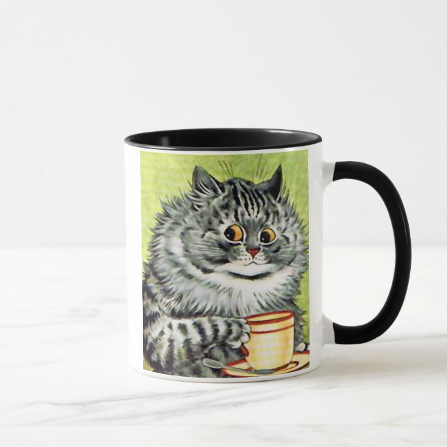 Teacup-Katze durch Louis Wain Tasse (Rechts)