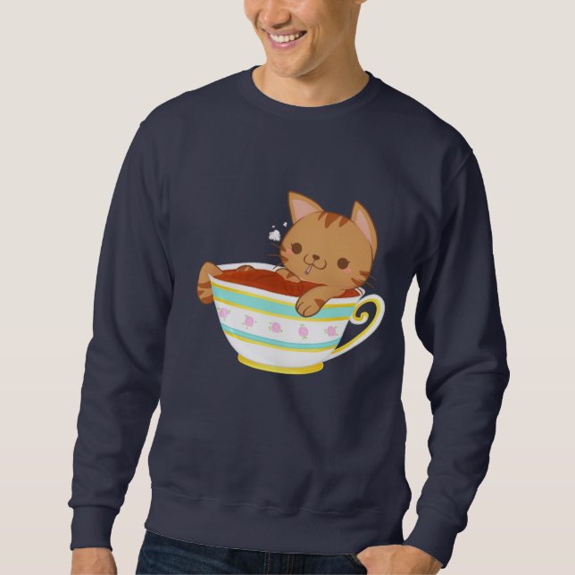 Teacup Kitty Sweater Sweatshirt (Vorderseite)