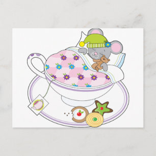 Teacup-Maus Postkarte