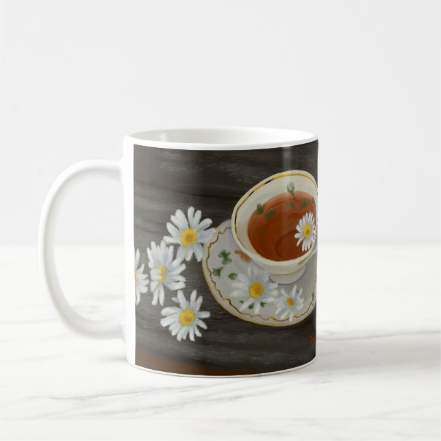 Teacup mit Blume Kaffeetasse (Links)