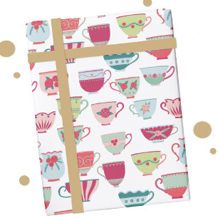 Teacup-Muster Geschenkpapier