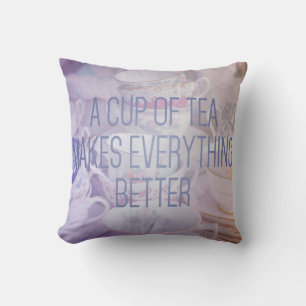 Teacup Quote Akzent Pillow Kissen