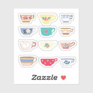 Teacup Stickers Aufkleber