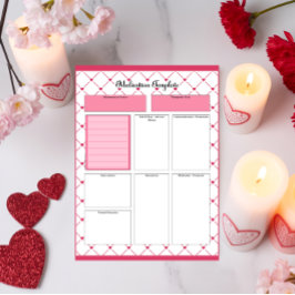 Teacup-Süssen _ Vorlage für die Medikation Notizblock