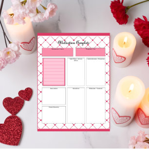 Teacup-Süssen _ Vorlage für die Medikation Notizblock