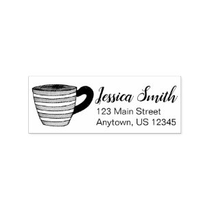 Teacup Tea Cup Personalisiert Address Rubber Brief Gummistempel